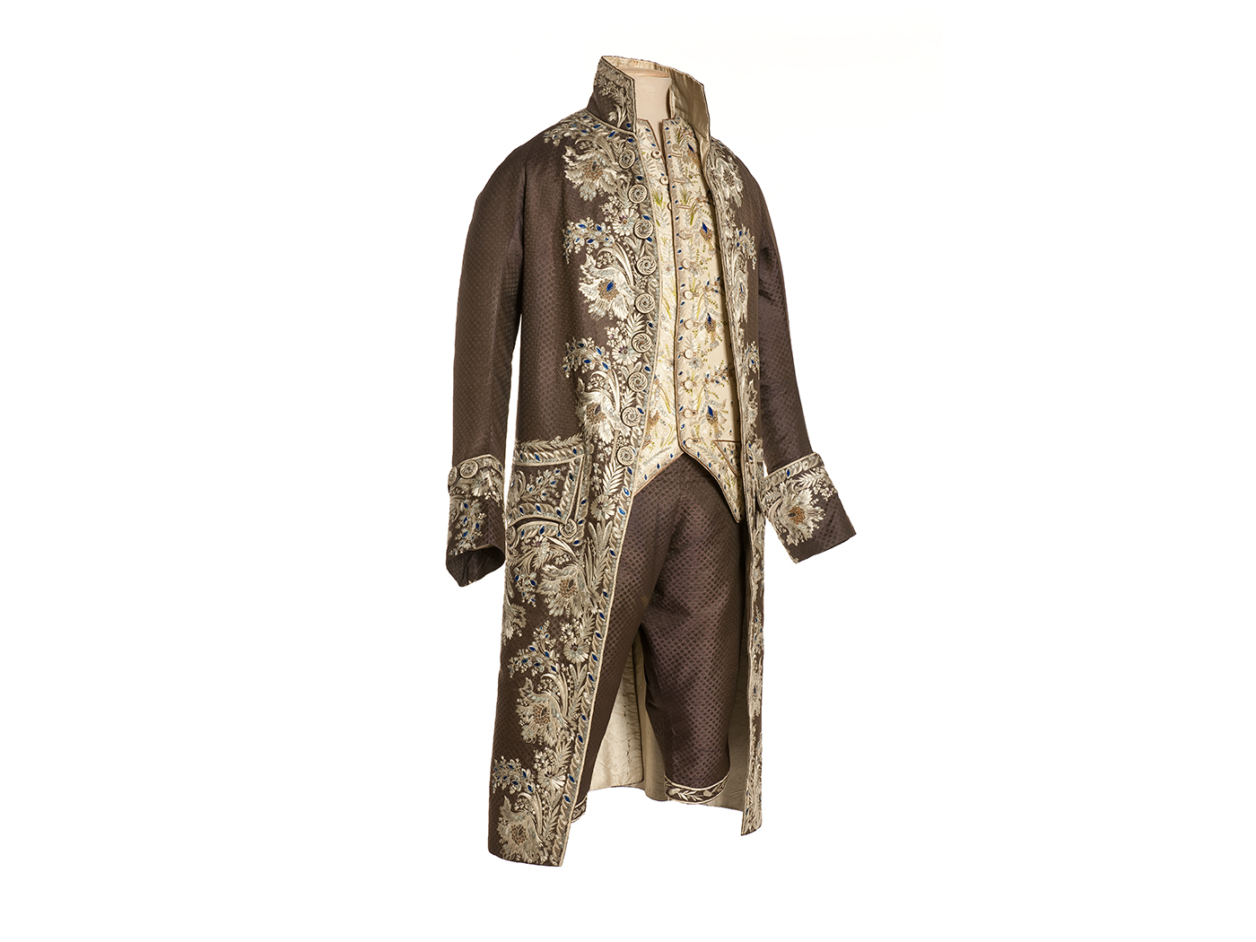 Suit (habit à la française: jacket, breeches, and vest)