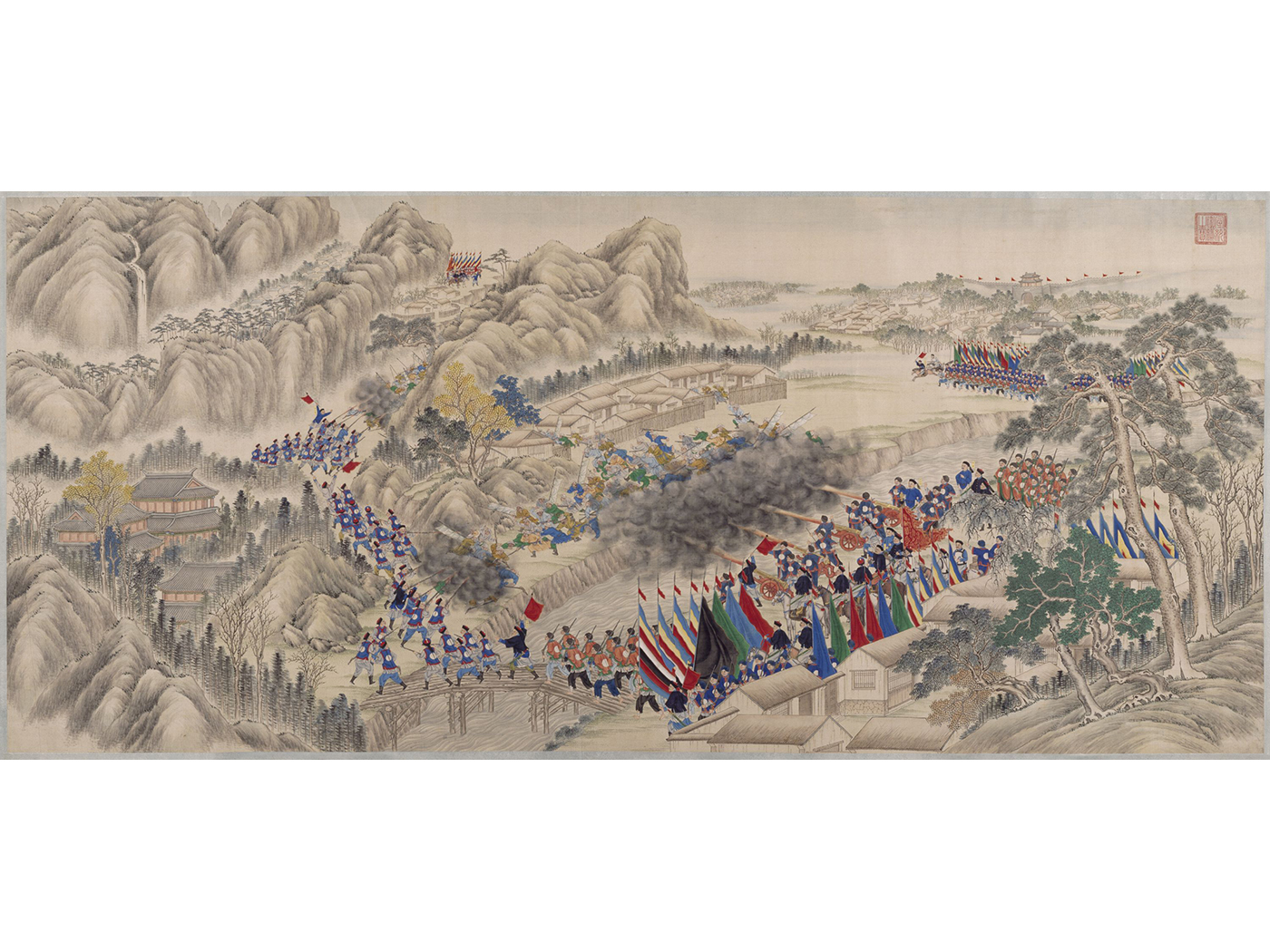 “The Suppression of Rebels in Zhenxiong Prefecture in Yunnan” from the Album of the Suppression of Yunnan and Guizhou Regions